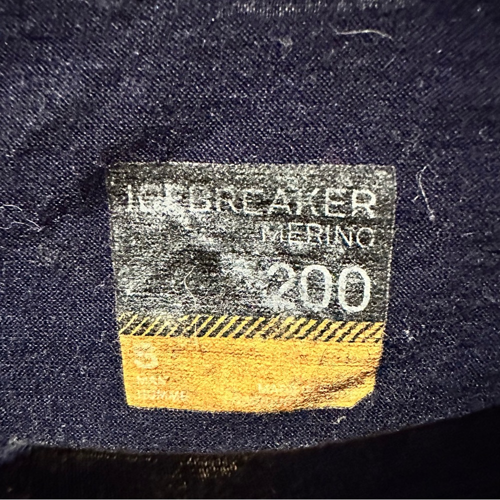 Icebreaker Men's Merino 200 Oasis Long Sleeve Crew Top Navy Blue Size Small - Picture 3 of 3